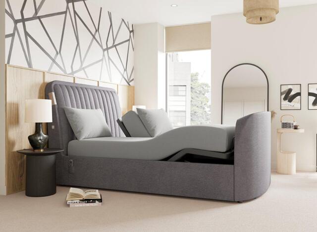 Yokohama Adjustable TV Bed - 5'0 King - Grey - image 1
