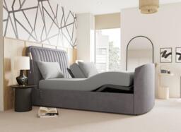 Yokohama Adjustable TV Bed - 5'0 King - Grey - thumbnail 1