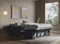 Amalfi 3-Seater Pull-Out Sofa Bed - Blue - thumbnail 2