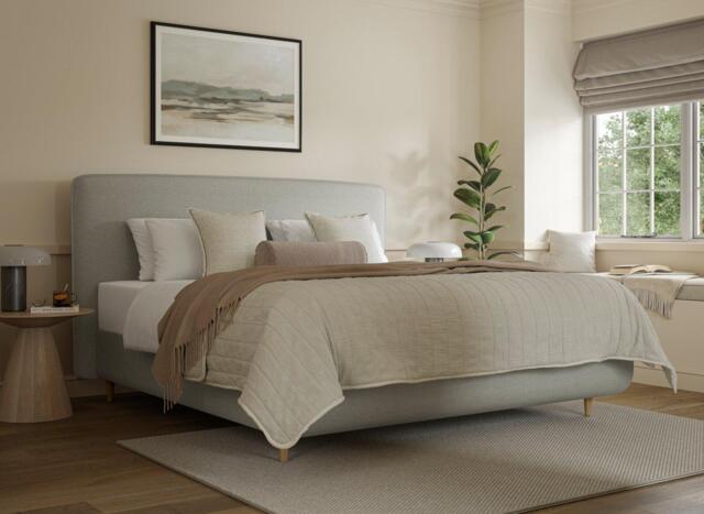 TEMPUR® Sensory Arc Upholstered Bed Frame - 6'0 Super king - Grey - image 1