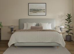 TEMPUR® Sensory Arc Upholstered Bed Frame - 6'0 Super king - Grey - thumbnail 2