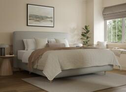 TEMPUR® Sensory Arc Upholstered Bed Frame - 6'0 Super king - Grey - thumbnail 1