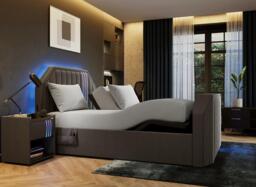 Nocturna Adjustable TV Bed - 5'0 King - Grey