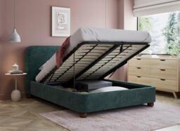 Cosmopolitan Helen Ottoman Upholstered Bed Frame - 6'0 Super king - Green - thumbnail 2