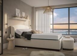 House Beautiful Chloe Upholstered Sleepmotion Adjustable Bed Frame - 4'6 Double - Cream - thumbnail 3