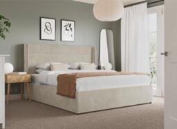 Sterling Upholstered Electric Ottoman Bed Frame - 4'6 Double - Grey