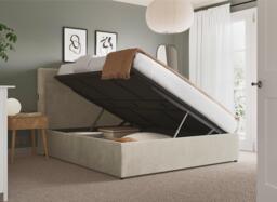 Sterling Upholstered Electric Ottoman Bed Frame - 4'6 Double - Grey - thumbnail 2