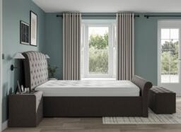Paris Sleepmotion Adjustable Upholstered Bed Frame - 4'6 Double - Grey - thumbnail 2