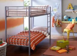 Jade Metal Bunk Bed - 3'0 Single - Silver - thumbnail 2