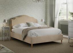 Ronnie Upholstered Bed Frame - 4'6 Double - Beige
