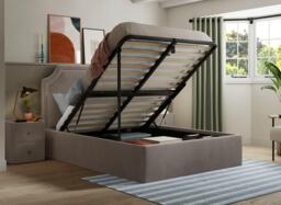 Silentnight Holden Upholstered Ottoman Bed Frame - 5'0 King - Grey - thumbnail 2