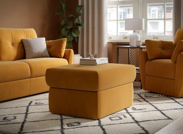 Vicenza Ottoman Footstool - Orange - image 1