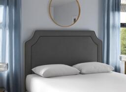 Flaxby Malton Padded Headboard - 3'0 Single - Grey - thumbnail 2