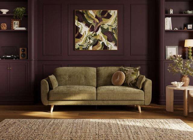 Ballymena 3-Seater Clic-Clac Sofa Bed - Green - image 1