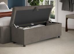 Silentnight Sydnie Upholstered Blanket Box - Brown - thumbnail 2