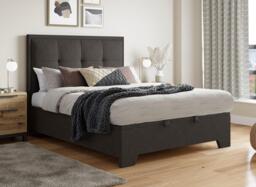 Hopkins Ottoman Bed Frame - 5'0 King - Grey - thumbnail 2