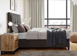 Hopkins Ottoman Bed Frame - 5'0 King - Grey - thumbnail 3