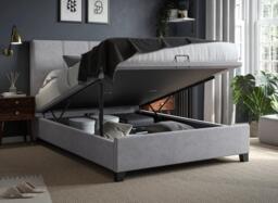 Francesca Upholstered Ottoman Bed Frame - 6'0 Super king - Grey - thumbnail 2