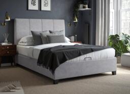 Francesca Upholstered Ottoman Bed Frame - 6'0 Super king - Grey