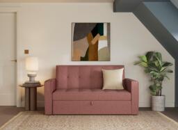 Haze 2-Seater Pull-Out Sofa Bed - Pink