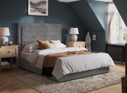 Lillian Upholstered Bed Frame - Grey