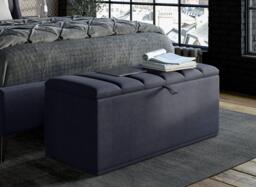 Enzo Upholstered Blanket Box - Blue