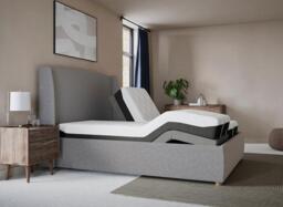 TEMPUR® Linford Sleepmotion Adjustable Upholstered Bed Frame - 5'0 King - Grey - thumbnail 2