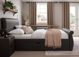Lucia Upholstered Bed Frame - 5'0 King - Brown - thumbnail 3