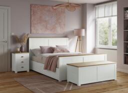 Fairbourne Wooden Ottoman Bed Frame - 4'6 Double - White