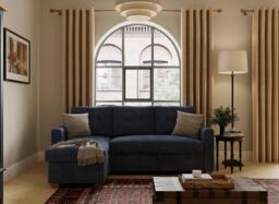 Larne 3-Seater Pull-Out Sofa Bed - Blue