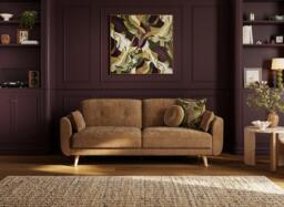 Ballymena 3-Seater Clic-Clac Sofa Bed - Brown - thumbnail 1