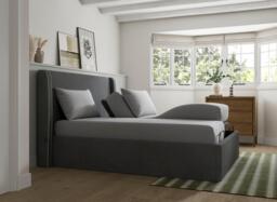 Silentnight Payton Ergomotion Adjustable Upholstered Bed Frame - 5'0 King - Grey