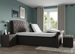 Paris Sleepmotion Adjustable Upholstered Bed Frame - 5'0 King - Grey - thumbnail 2