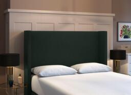 Flaxby Kettlewell Winged Headboard - 6'0 Super king - Green - thumbnail 2