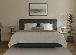 TEMPUR® Sensory Arc Upholstered Bed Frame - Grey - thumbnail 2