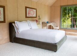 Mira Upholstered Ottoman Bed Frame - 5'0 King - Green - thumbnail 3