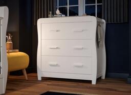 Dreams 2-in-1 Sleigh Chest & Changing Table - White - thumbnail 1