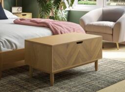 Paxton Wooden Blanket Box - Brown