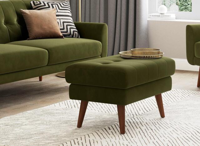 Gallway Footstool - Green