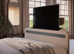 Alexis Adjustable TV Bed - 4'6 Double - Cream - thumbnail 6