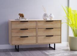 Dakota 6-Drawer Chest - Brown - thumbnail 1