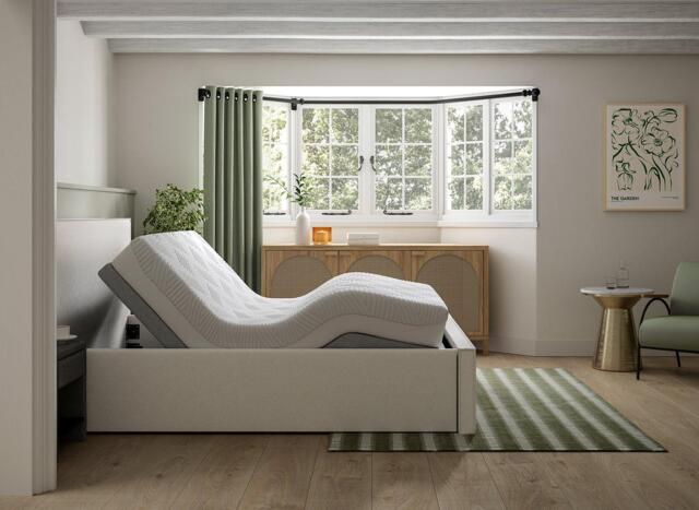 Bethany Sleepmotion Adjustable Upholstered Bed Frame - 6'0 Super king - Grey - image 1