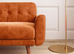 Gallway 3 Seater Sofa Bed - Orange - thumbnail 4