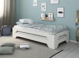 Kyle Single Stacker bed - 3'0 Single - White - thumbnail 1