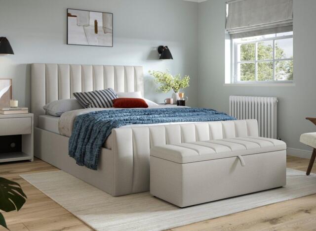Davies Ottoman Bed Frame - 5'0 King - Grey - image 1