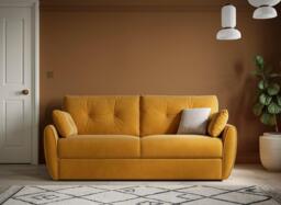 Vicenza 3-Seater Pull-Out Sofa Bed - Orange - thumbnail 1