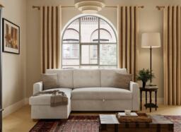 Larne 3-Seater Pull-Out Sofa Bed - Beige - thumbnail 1