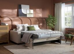 Elba 3-Seater Pull-Out Sofa Bed - Cream - thumbnail 2