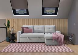 Cosmopolitan Armagh 3-Seater Corner Pull-Out Sofa Bed with Cup Holders - Grey