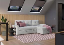 Cosmopolitan Armagh 3-Seater Corner Pull-Out Sofa Bed with Cup Holders - Grey - thumbnail 3